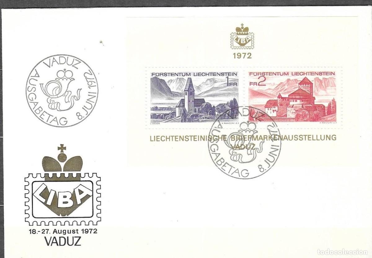 Stamps: FDC LIECHTENSTEIN 1972, YT HB 12 ( YT 508/ 09)