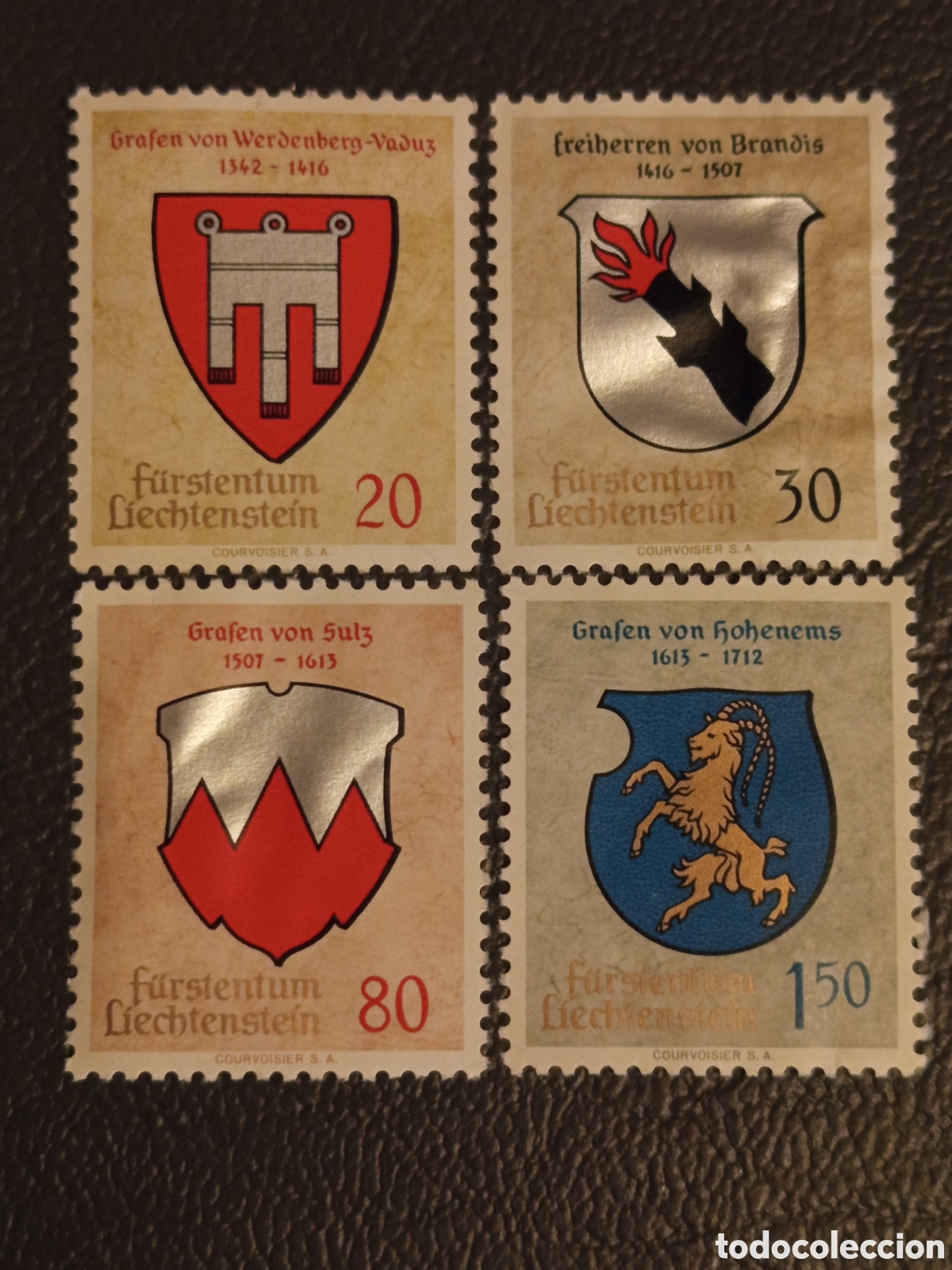 Sellos: Liechtenstein 1964 Escudos Nobles Serie Completa MNH ** Edifil / Michel 440-443