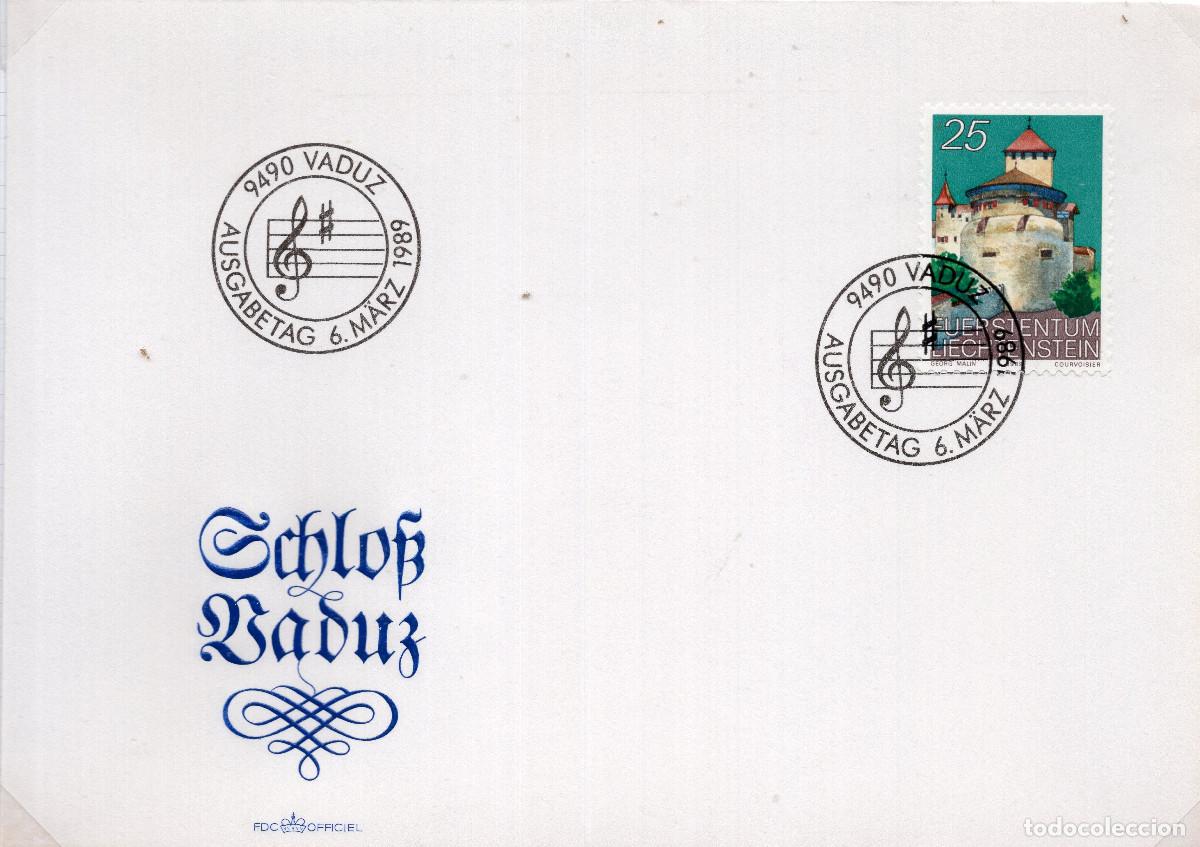 Sellos: LIECHTENSTEIN 1989 CARTA FDC MICHEL LI 962