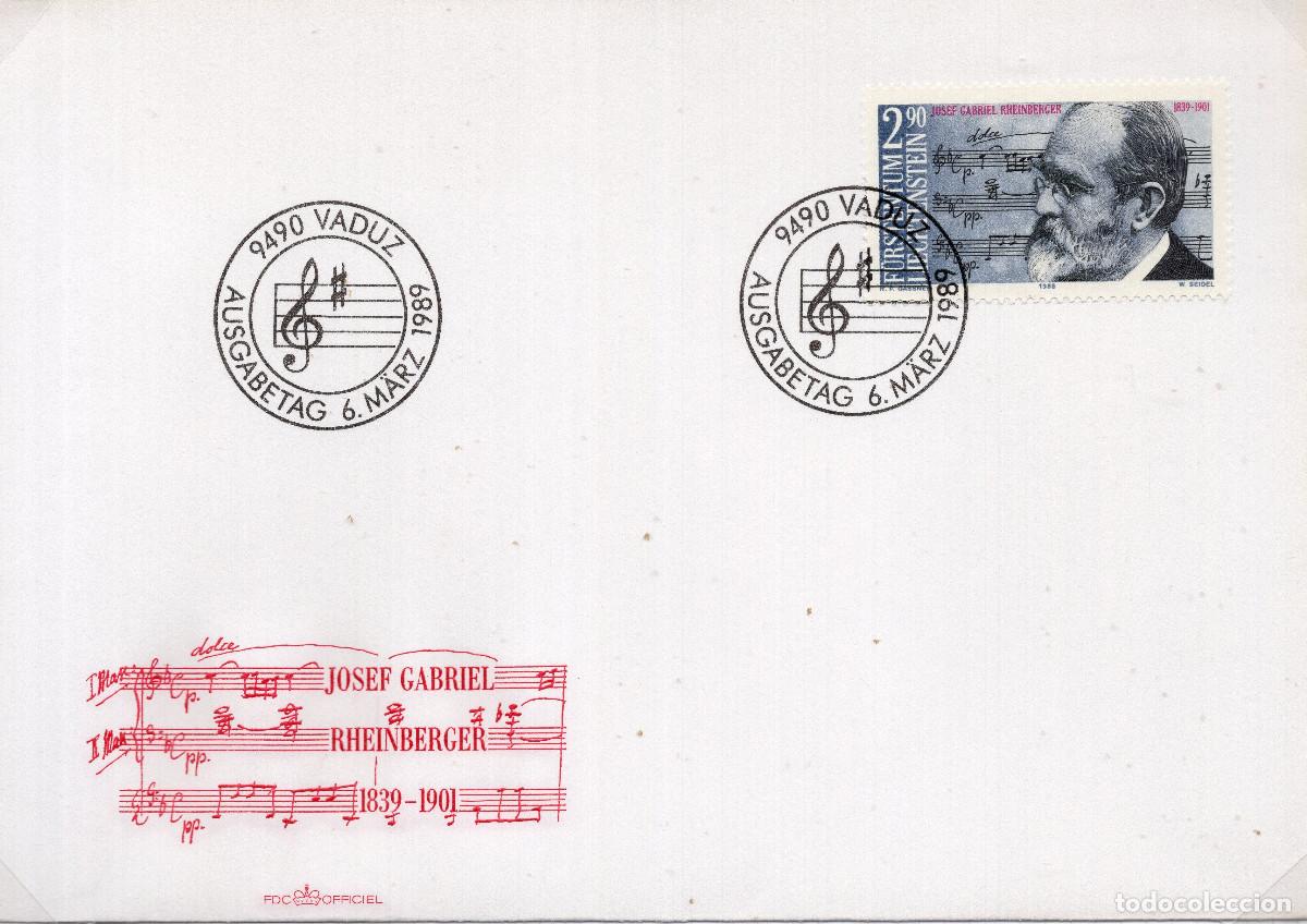 Sellos: LIECHTENSTEIN 1989 CARTA FDC MICHEL LI 963