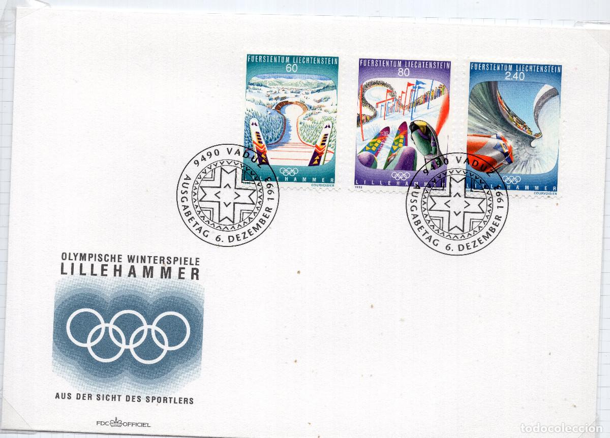 Sellos: LIECHTENSTEIN 1993 CARTA FDC MICHEL LI 1076-1078