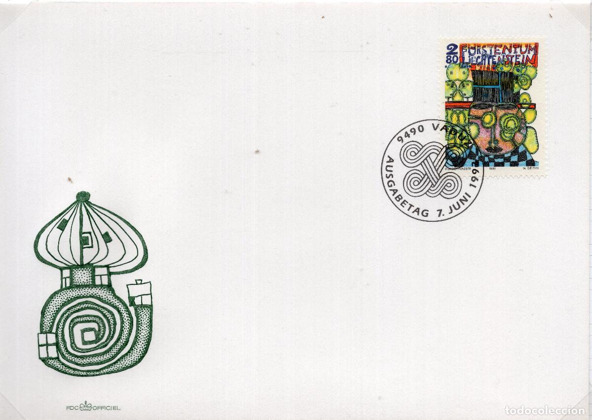 Sellos: LIECHTENSTEIN 1993 CARTA FDC MICHEL LI 1060