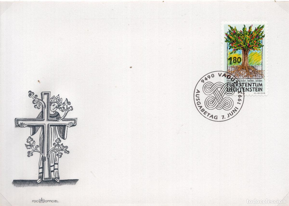 Sellos: LIECHTENSTEIN 1993 CARTA FDC MICHEL LI 1064