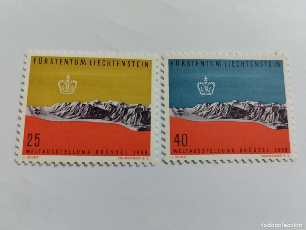 Sellos: SELLOS FURSTENTUM LIECHTENSTEIN A&Ntilde;O 1958 EXPOSICI&Oacute;N UNIVERSAL DE BRUSELAS, YVERT 331/3231/32