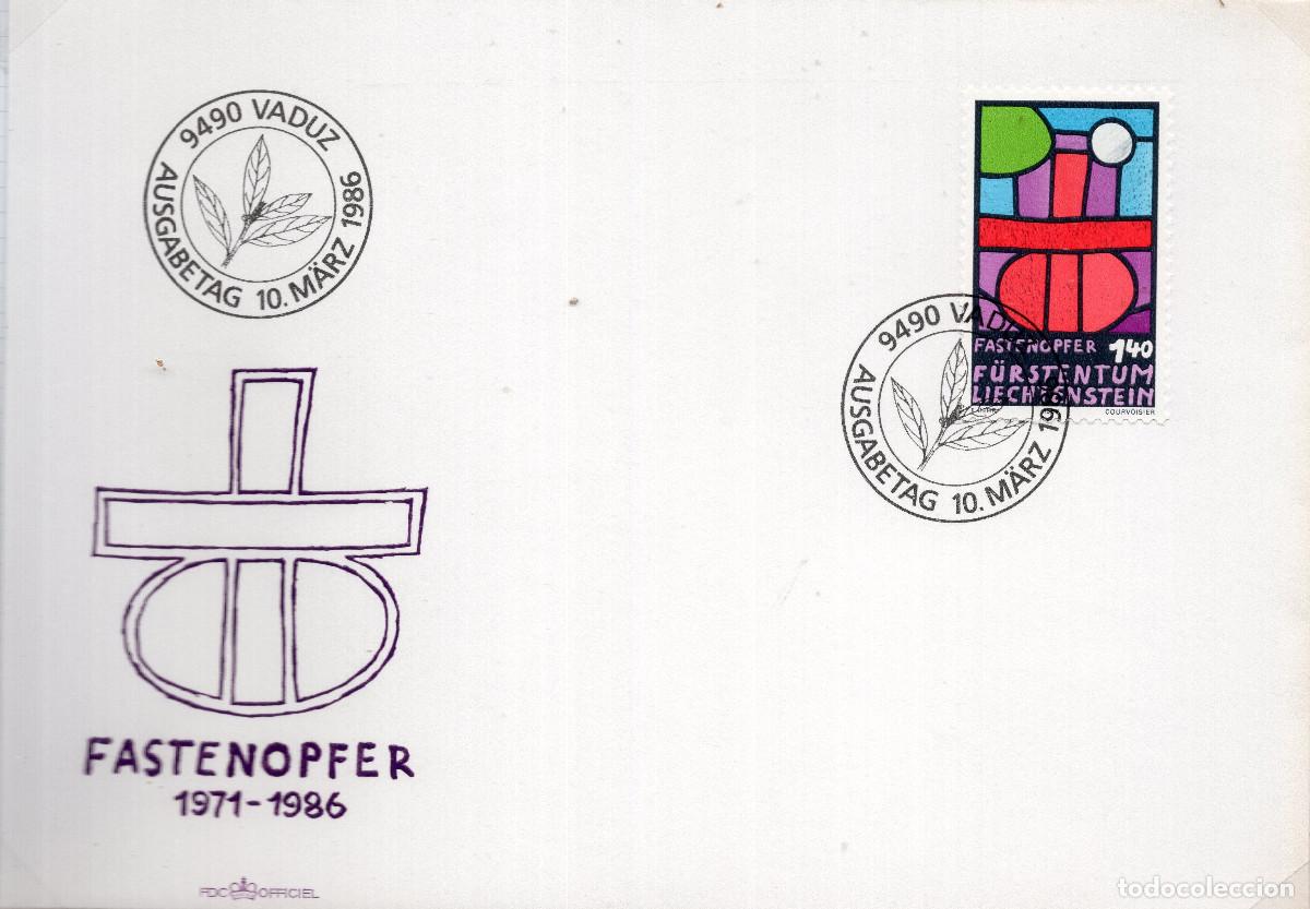 Sellos: LIECHTENSTEIN 1986 CARTA FDC MICHEL LI 895