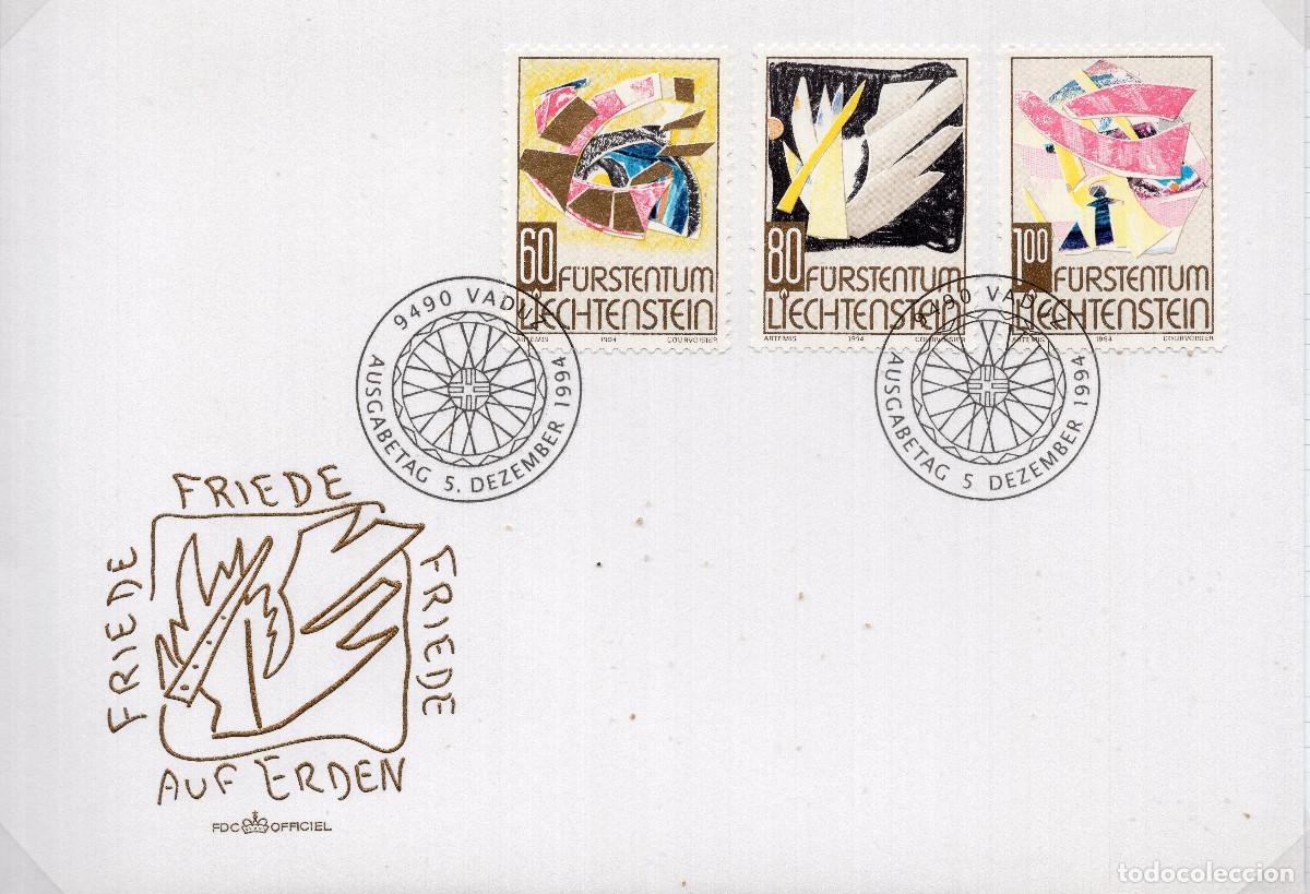 Sellos: LIECHTENSTEIN 1994 CARTA FDC MICHEL LI 1096-1098