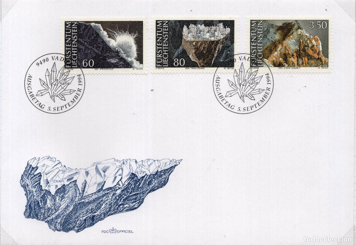 Sellos: LIECHTENSTEIN 1994 CARTA FDC MICHEL LI 1093-1095