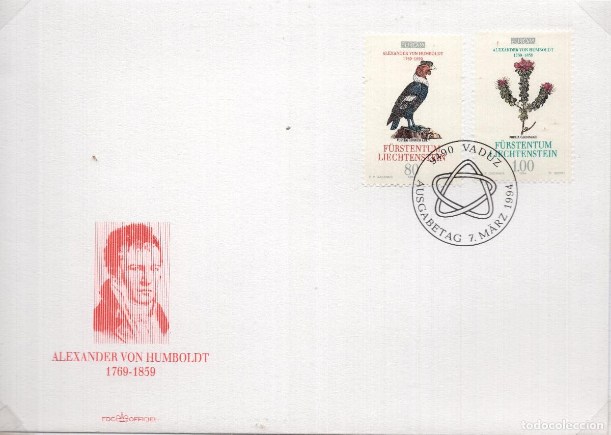 Sellos: LIECHTENSTEIN 1994 CARTA FDC MICHEL LI 1079-1080
