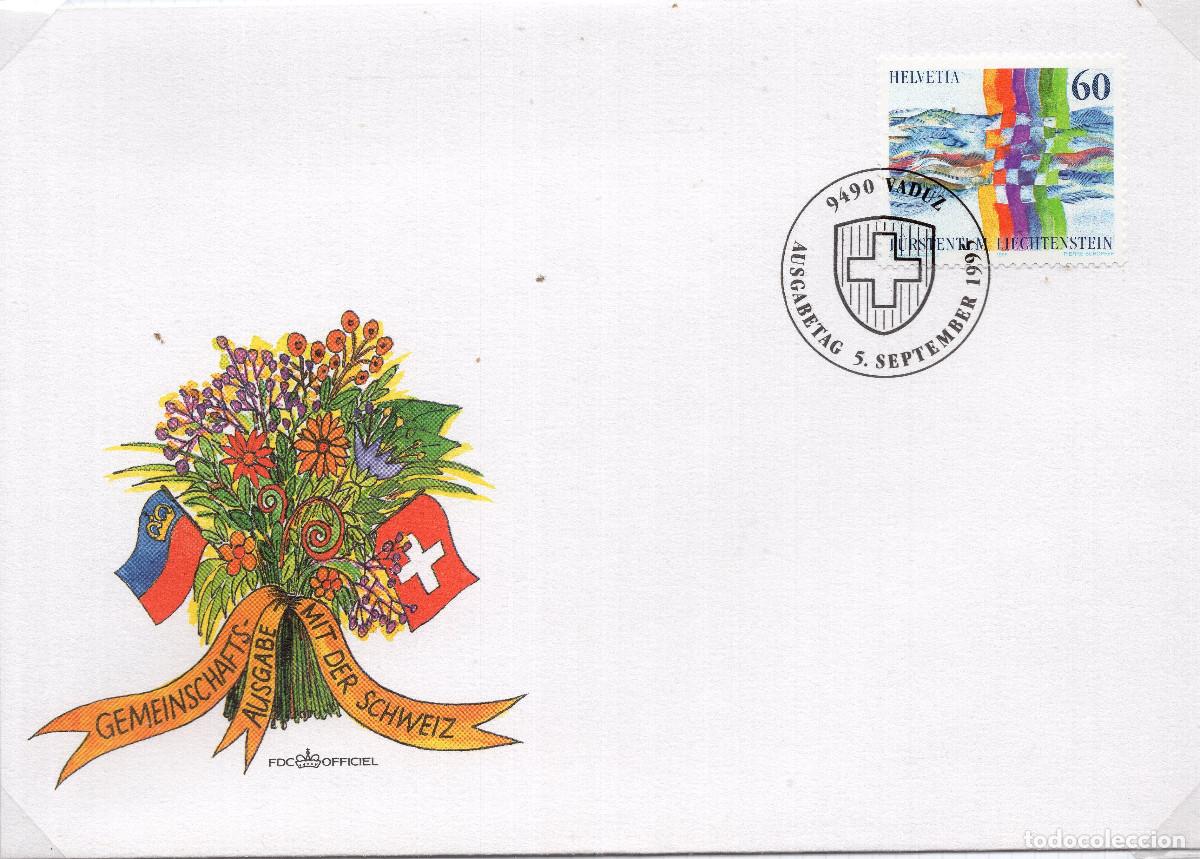 Sellos: LIECHTENSTEIN 1995 CARTA FDC MICHEL LI 1115