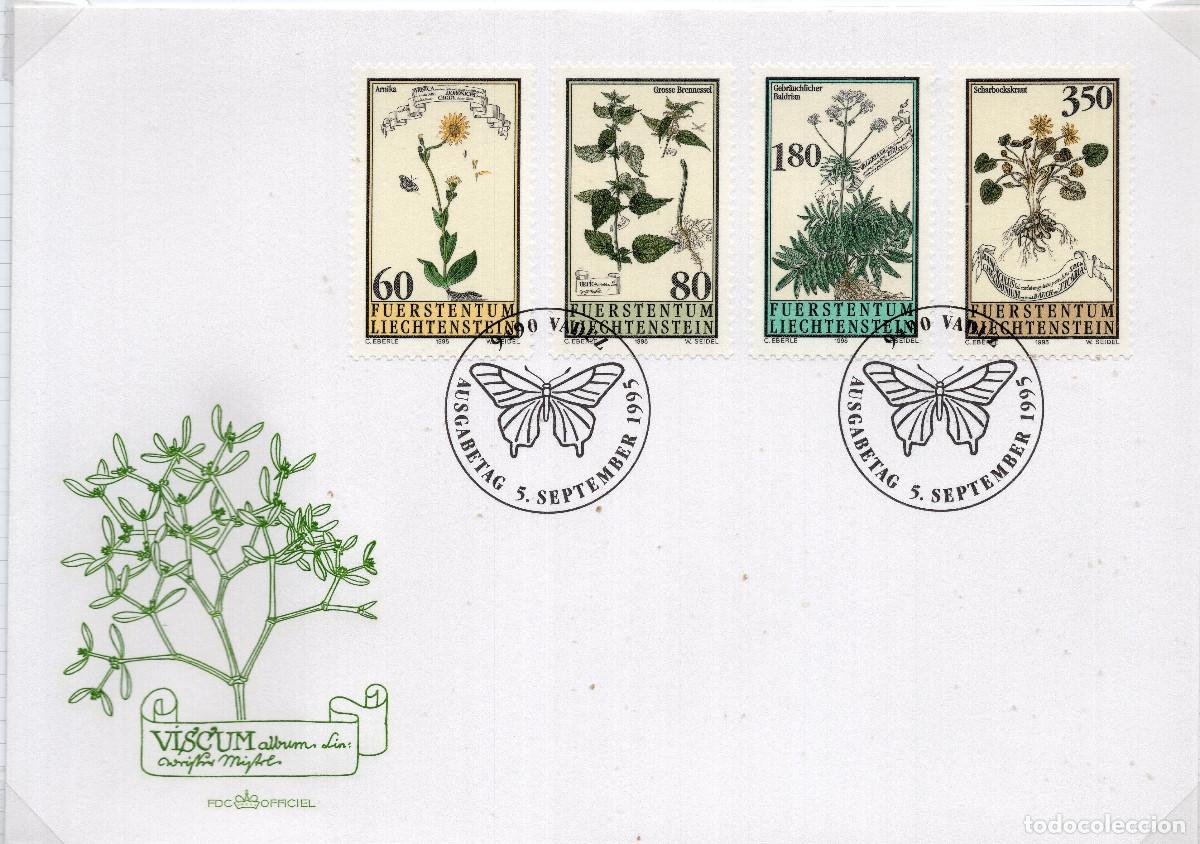 Sellos: LIECHTENSTEIN 1995 CARTA FDC MICHEL LI 1116-1119