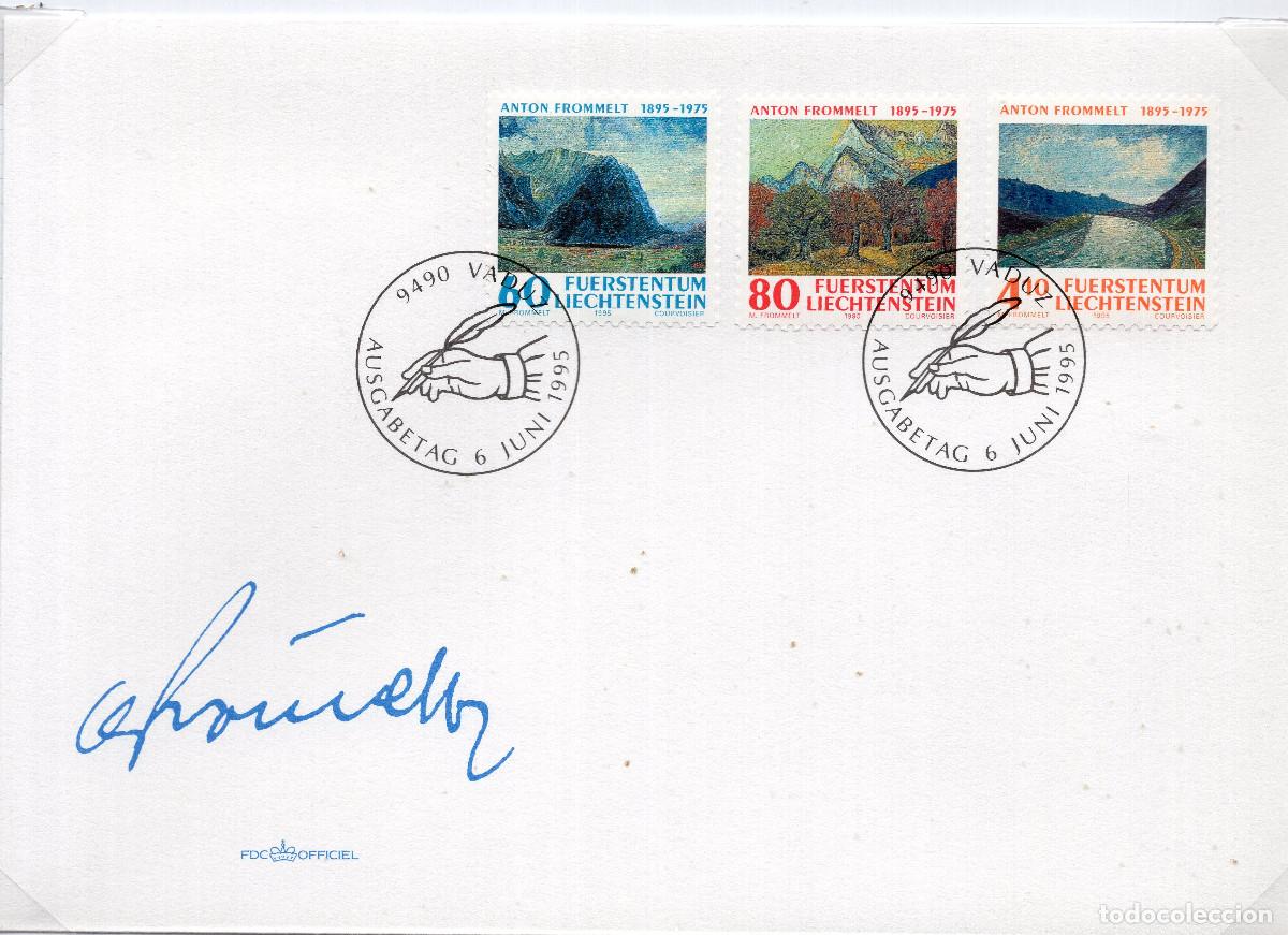 Sellos: LIECHTENSTEIN 1995 CARTA FDC MICHEL LI 1108-1110