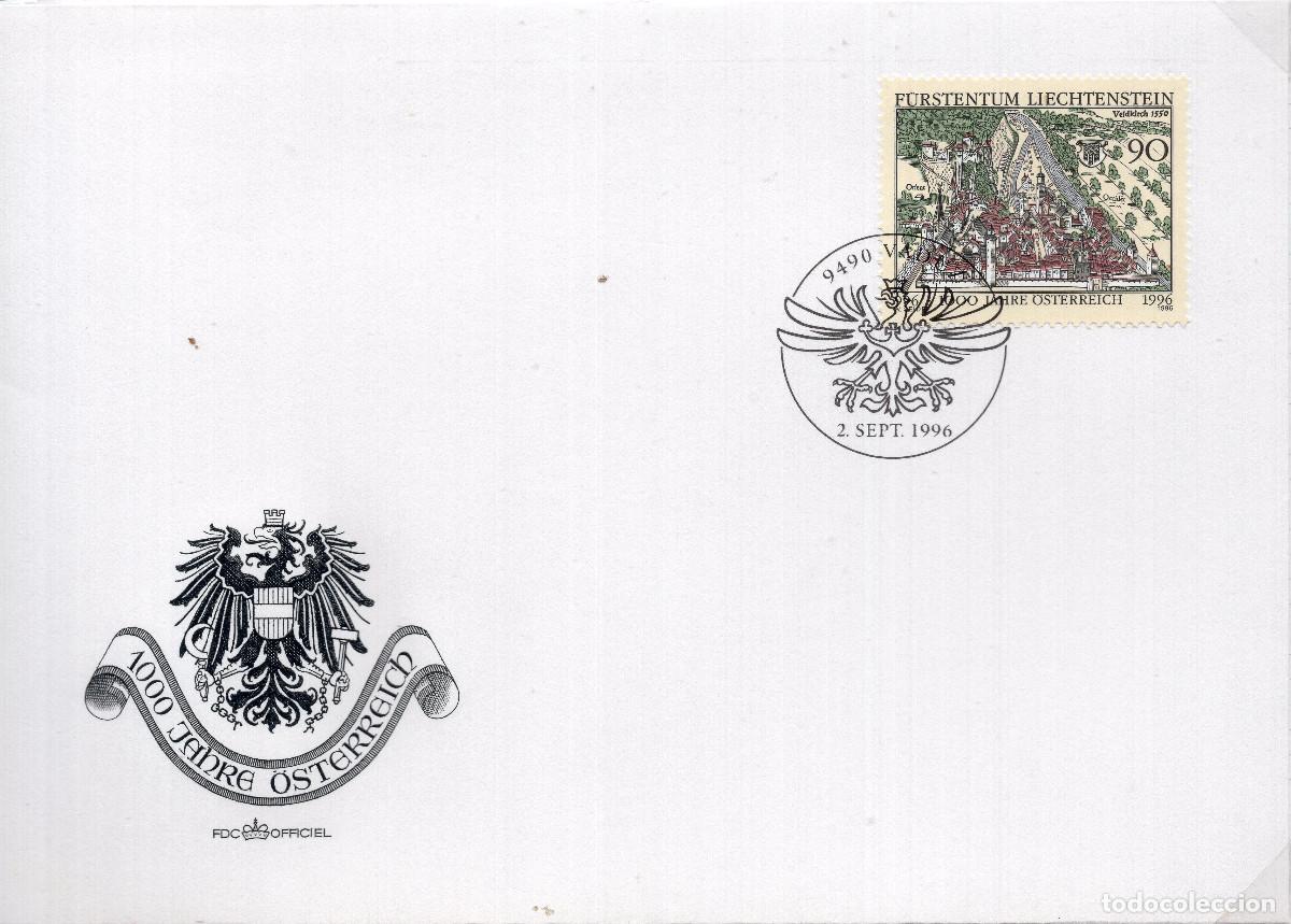 Sellos: LIECHTENSTEIN 1996 CARTA FDC MICHEL LI 1137