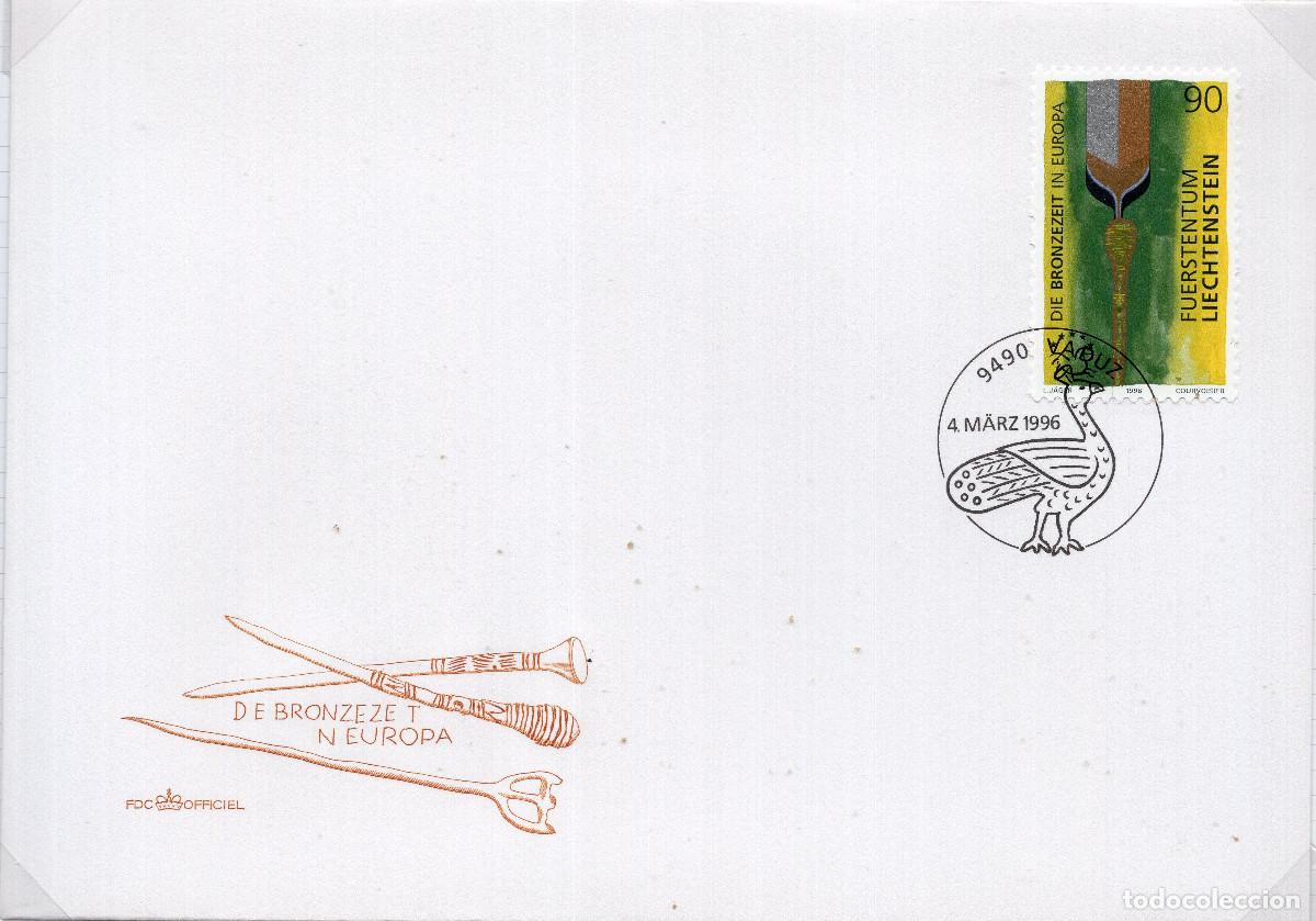 Sellos: LIECHTENSTEIN 1996 CARTA FDC MICHEL LI 1128