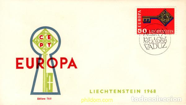 Sellos: 787694 MNH LIECHTENSTEIN 1968 EUROPA CEPT 1968 - LLAVE DORADA