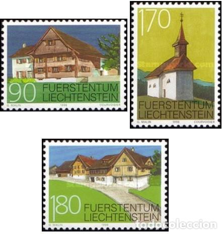 Sellos: Liechtenstein 1998 SW1190/92 &rdquo;Edificios hist&oacute;ricos&rdquo;./ Nuevo, sin charnela, MNH.