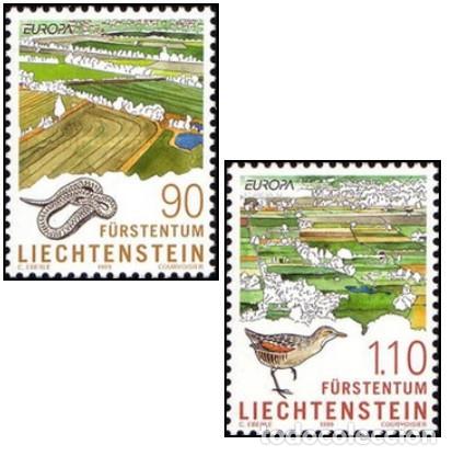 Sellos: Liechtenstein 1999 SW1194/95 &rdquo;Europa. Parques naturales&rdquo;./ Nuevo, sin charnela, MNH.