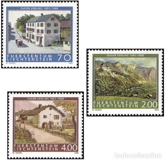 Sellos: Liechtenstein 1999 SW1216/18 &rdquo; Pintura. Eugen Verling, 1891 - 1968 &rdquo;./ Nuevo, sin charnela, MNH.