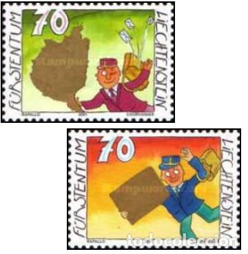 Sellos: Liechtenstein 2001 SW1261/62 &rdquo;Felicitaciones&rdquo;./ Nuevo, sin charnela, MNH.
