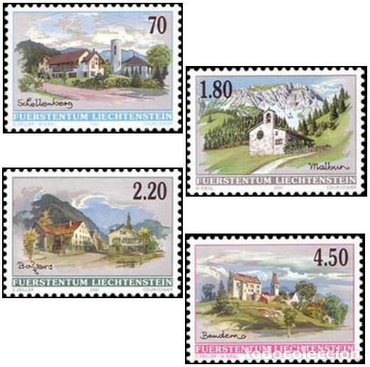 Sellos: Liechtenstein 2001 SW1266/69 &rdquo;Localidades&rdquo;./ Nuevo, sin charnela, MNH.
