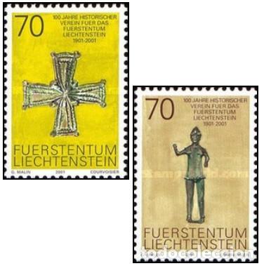 Sellos: Liechtenstein 2001 SW1270/71 &rdquo;Cent. Uni&oacute;n del Principado&rdquo;./ Nuevo, sin charnela, MNH.