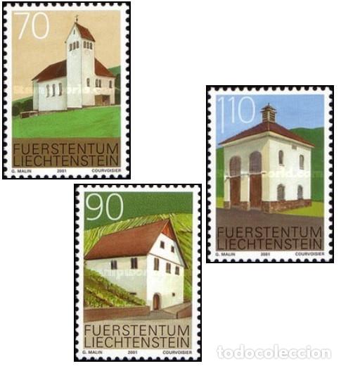 Sellos: Liechtenstein 2001 SW1272/74 &rdquo;Lugares hist&oacute;ricos&rdquo;./ Nuevo, sin charnela, MNH.