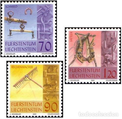 Sellos: Liechtenstein 2001 SW1282/84 &rdquo;Antiguos utensilios&rdquo;./ Nuevo, sin charnela, MNH.