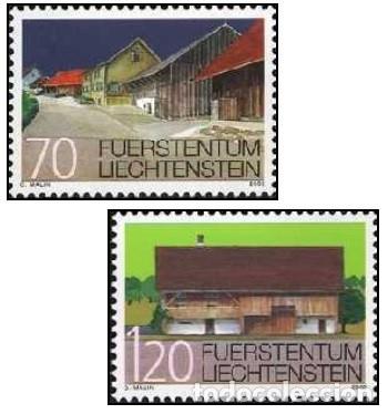 Sellos: Liechtenstein 2002 SW1297/98 &rdquo;Edificios protegidos&rdquo;./ Nuevos, sin charnela, MNH.