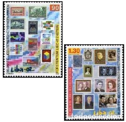 Sellos: Liechtenstein 2002 SW1301/02 &rdquo;90 Aniv. del Sello de liechtenstein&rdquo;./ Nuevos, sin charnela, MNH.