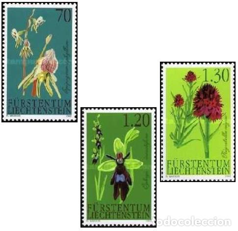 Sellos: Liechtenstein 2002 SW1305/07 &rdquo;Flores: Orquideas&rdquo;./ Nuevos, sin charnela, MNH.