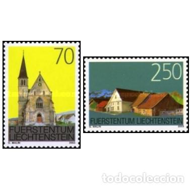 Sellos: Liechtenstein 2003 SW1315/16 &rdquo;Edificios protegidos&rdquo;./ Nuevos, sin charnela, MNH.