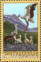 Sellos: Liechtenstein 2003, SW1326 &rdquo;Aves: Cigue&ntilde;as en el Rhin&rdquo;./ Nuevos, sin charnela, MNH.