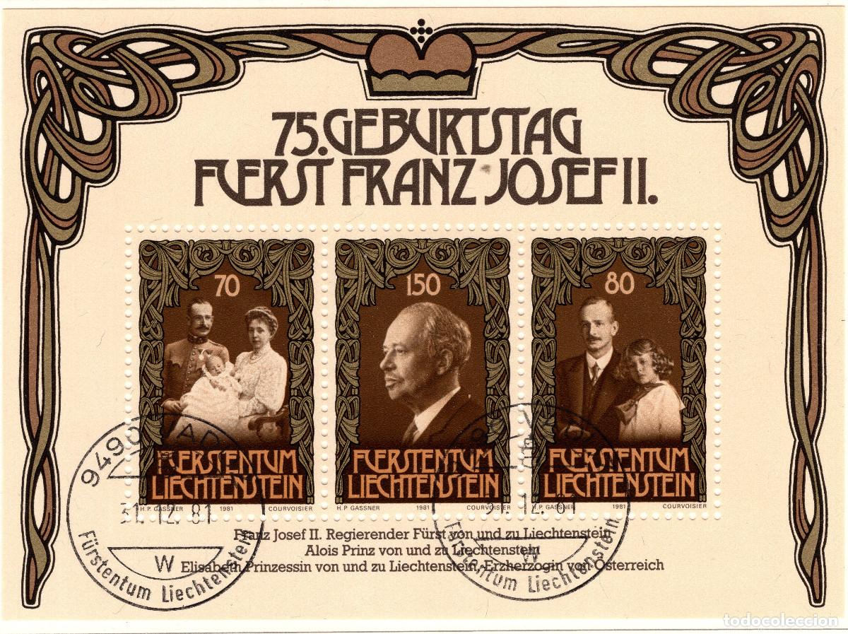 Sellos: LIECHTENSTEIN 1981 STAMP FDC MICHEL LI BL11