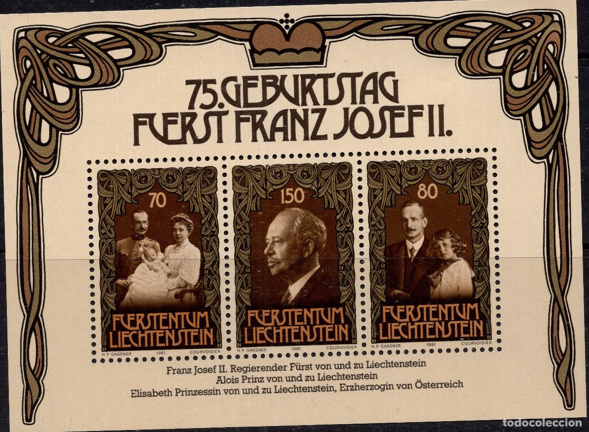 Sellos: LIECHTENSTEIN 1981 STAMP FDC MICHEL LI BL11
