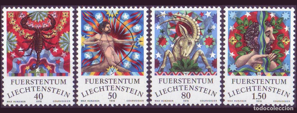 Sellos: 4v Liechtenstein, 1978 | Zod&iacute;aco | Yvert: 654/7 - Michel: 713/6 MNH **
