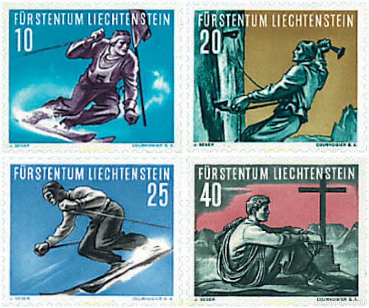 Sellos: 583951 HINGED LIECHTENSTEIN 1955 DEPORTES