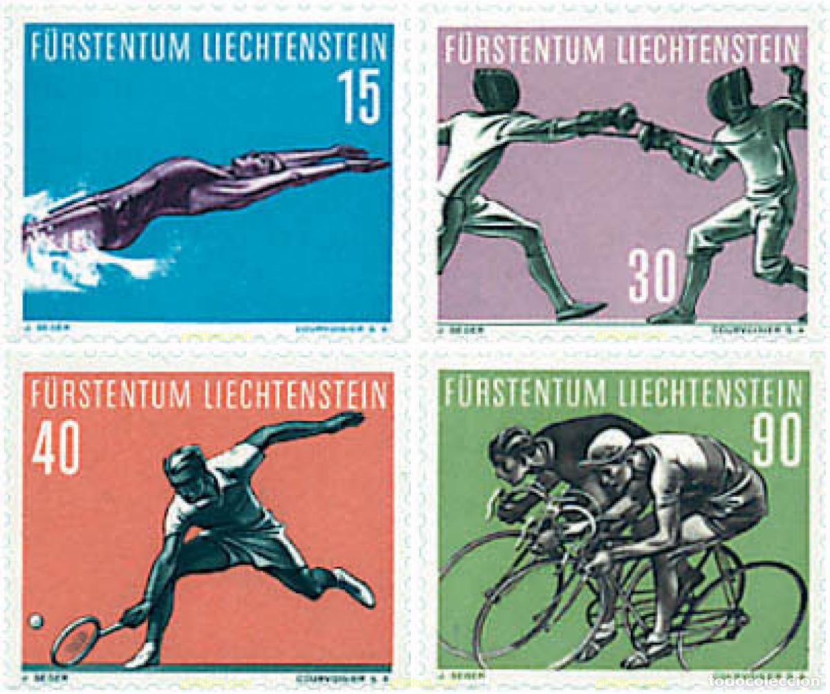 Sellos: 77565 MNH LIECHTENSTEIN 1958 DEPORTES