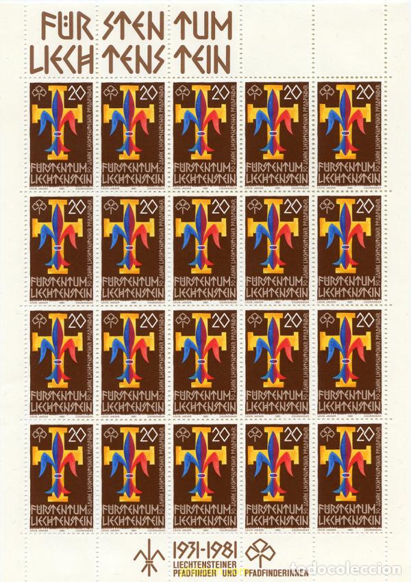 Sellos: 10868 MNH LIECHTENSTEIN 1981 50 ANIVERSARIO DEL ESCULTISMO EN LIECHTENSTEIN