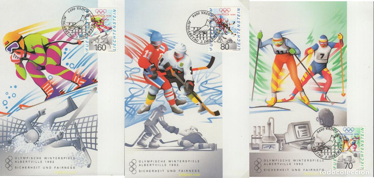 Sellos: 643707 MNH LIECHTENSTEIN 1991 16 JUEGOS OLIMPICOS INVIERNO ALBERTVILLE 1992