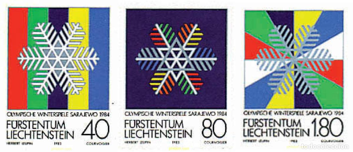 Sellos: 77644 MNH LIECHTENSTEIN 1983 14 JUEGOS OLIMPICOS INVIERNO SARAJEVO 1984
