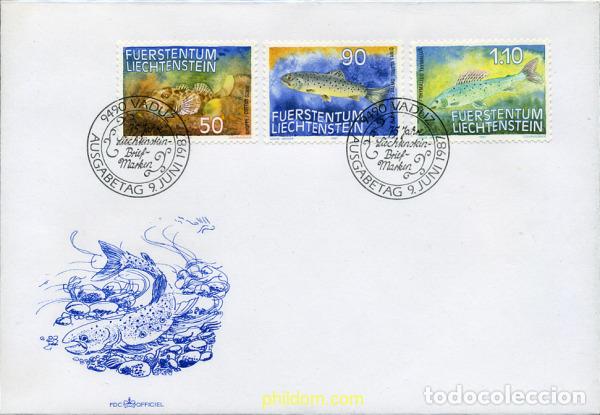 Sellos: 285257 MNH LIECHTENSTEIN 1987 PECES DE AGUA DULCE