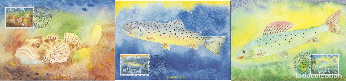 Sellos: 643882 MNH LIECHTENSTEIN 1987 PECES DE AGUA DULCE
