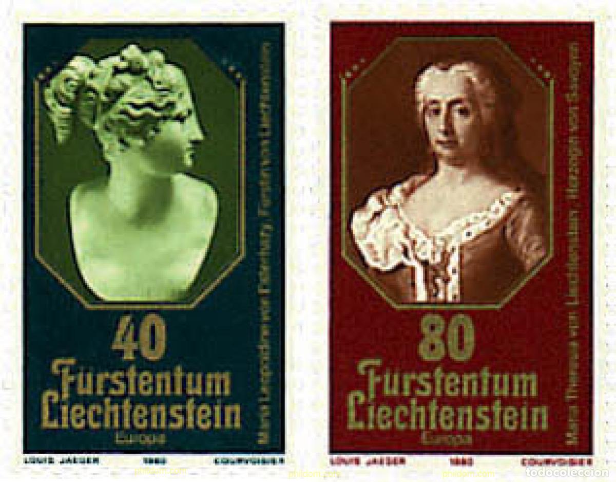 Sellos: 80006 MNH LIECHTENSTEIN 1980 EUROPA CEPT. GENTE FAMOSA