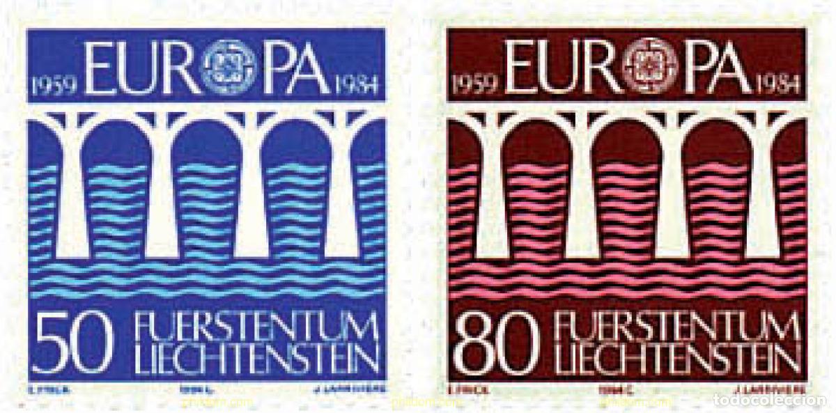 Briefmarken: 77720 MNH LIECHTENSTEIN 1984 EUROPA CEPT. 25 ANIVERSARIO DE LA CEPT
