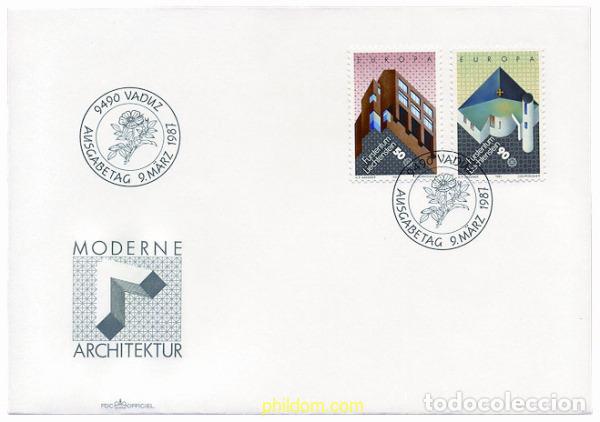 Briefmarken: 23442 MNH LIECHTENSTEIN 1987 EUROPA CEPT. ARQUITECTURA MODERNA
