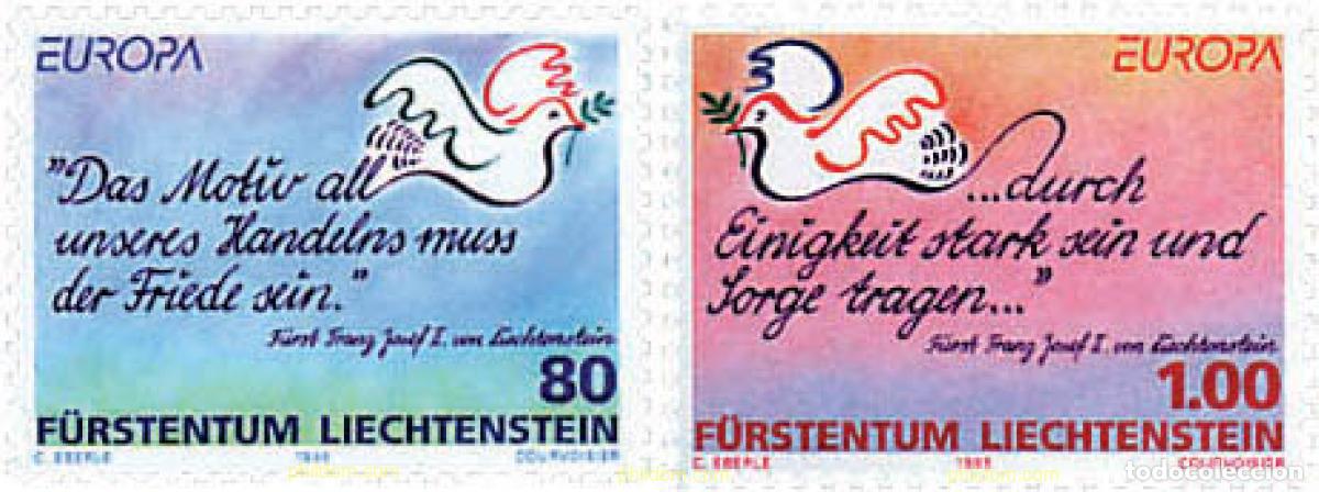 Briefmarken: 78287 MNH LIECHTENSTEIN 1995 EUROPA CEPT. PAZ Y LIBERTAD