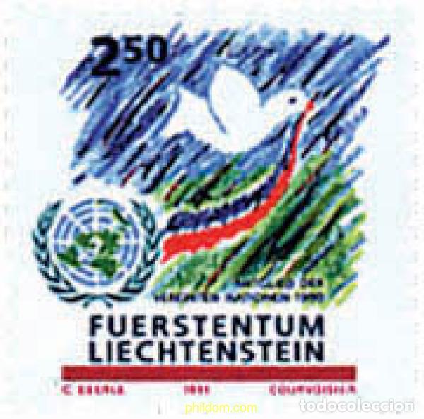 Selos: 79836 MNH LIECHTENSTEIN 1991 ADMISION DE LIECHTENSTEIN A LA ONU