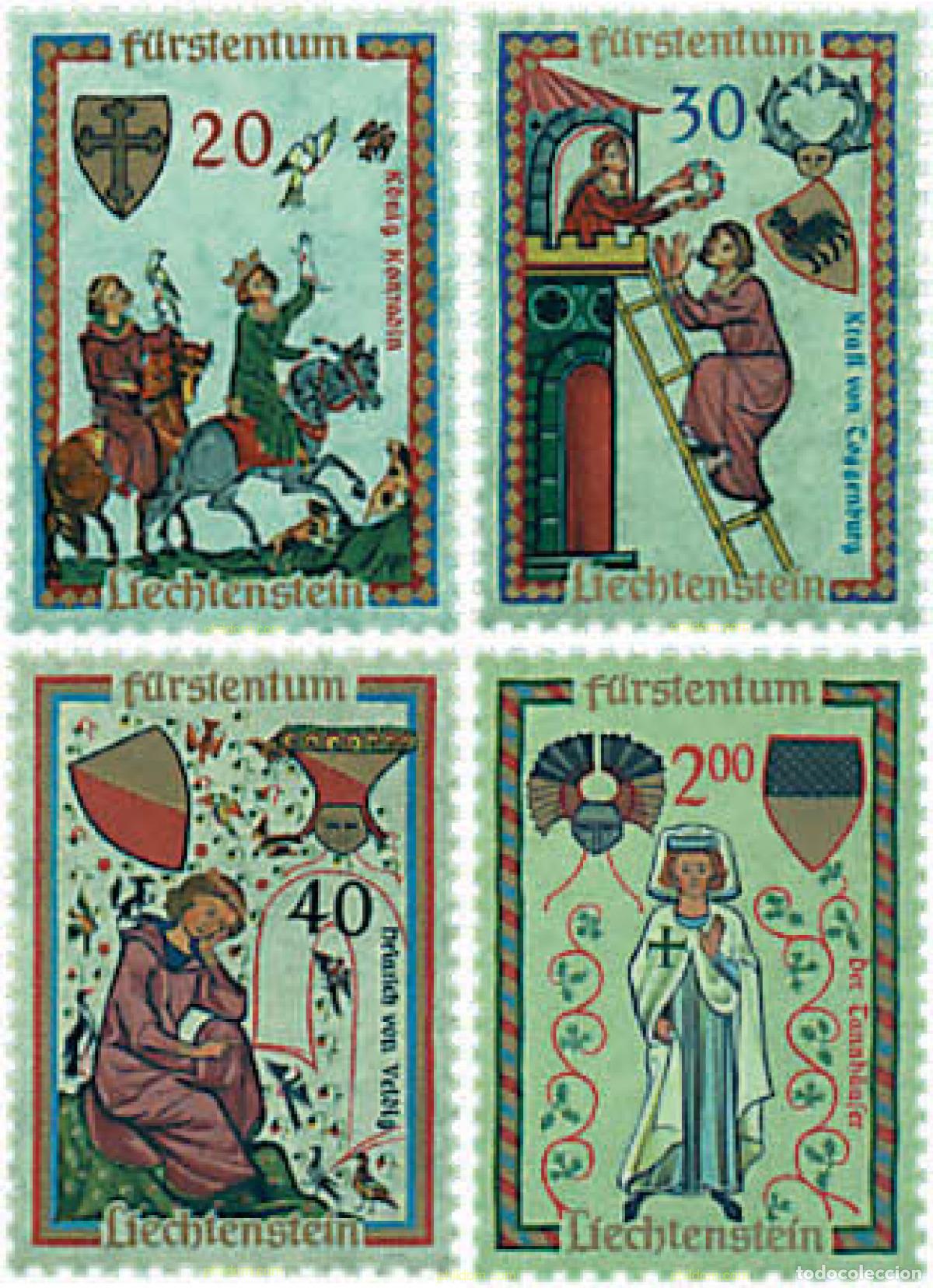 Briefmarken: 82155 MNH LIECHTENSTEIN 1962 LOS MINNESINGERS