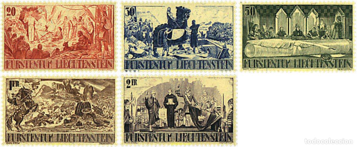 Briefmarken: 79258 MNH LIECHTENSTEIN 1942 6 CENTENARIO DE LA SEPARACION DEL TERRITORIO DE LIECHTENSTEIN DE LA CA