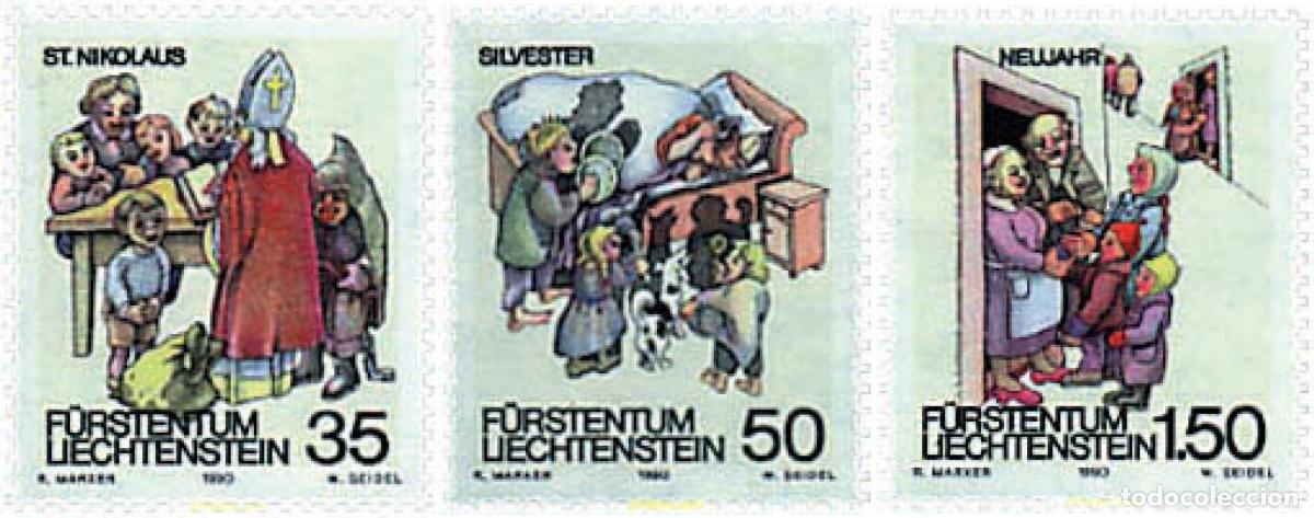 Sellos: 80792 MNH LIECHTENSTEIN 1990 TRADICIONES DE INVIERNO