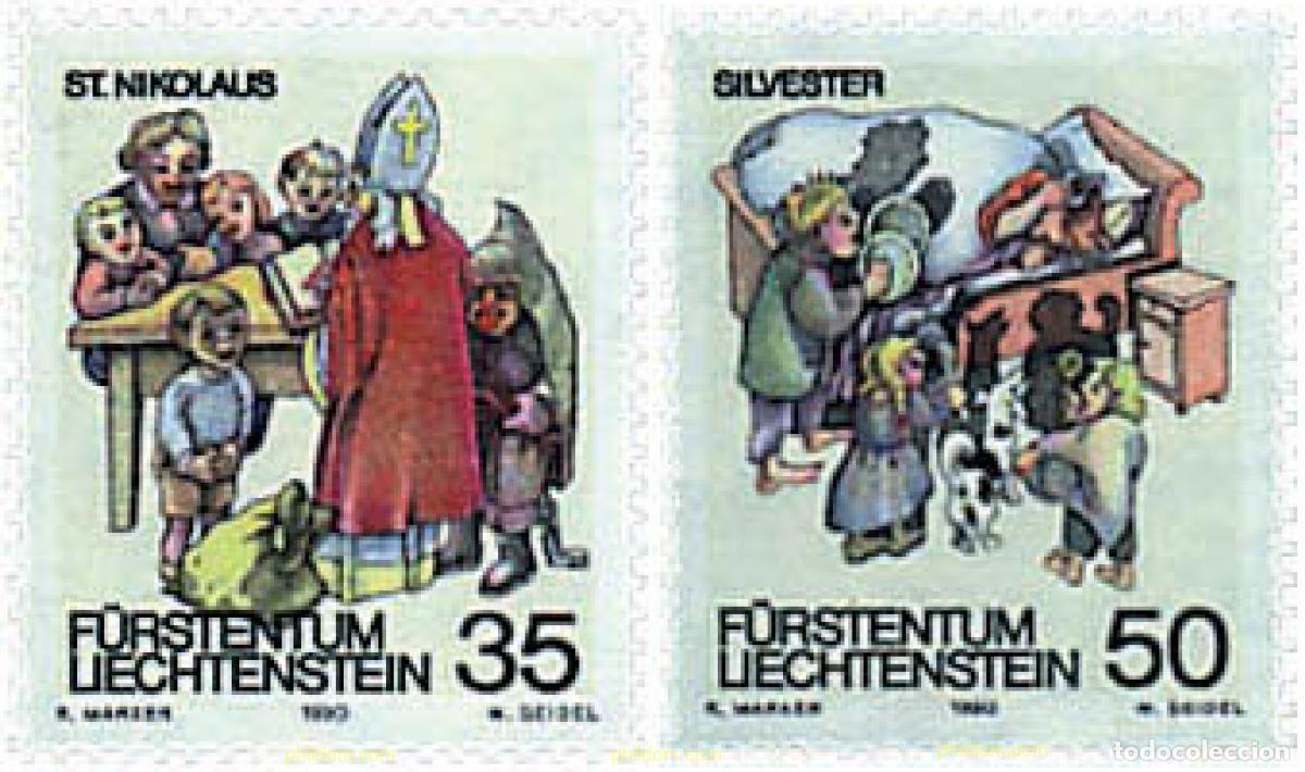 Sellos: 300572 MNH LIECHTENSTEIN 1990 TRADICIONES DE INVIERNO